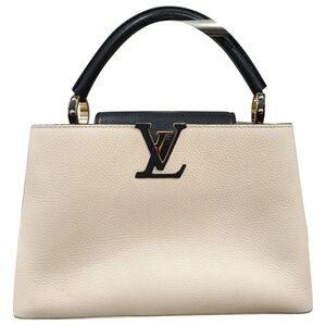 Louis Vuitton Cream and Black Satchel